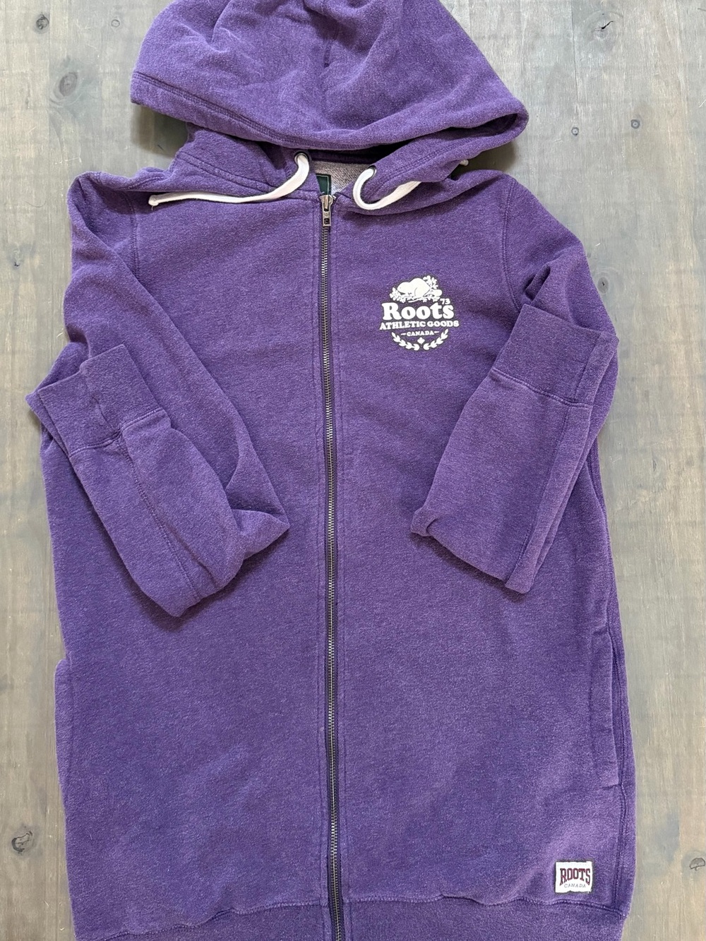 Roots Purple Zip Hoodie with Logo